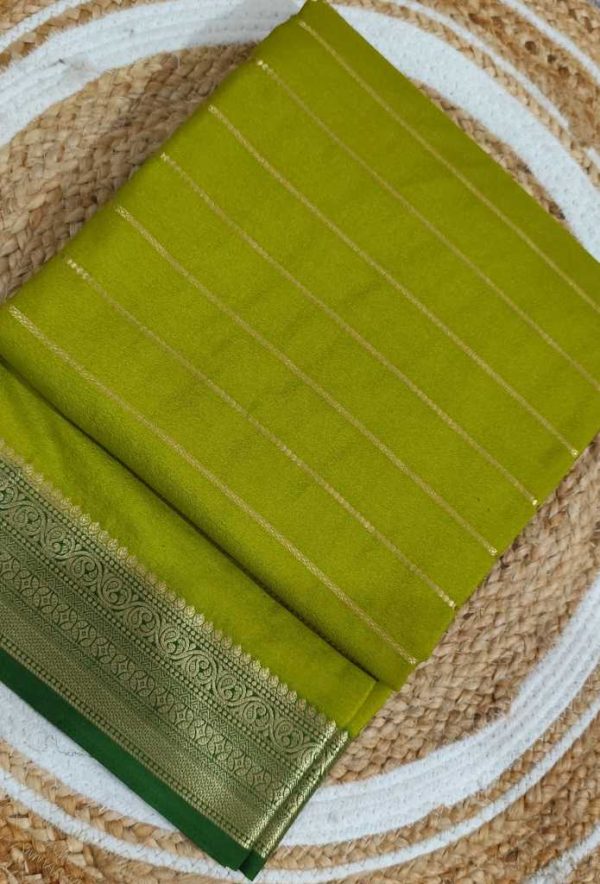 Semi misore crape sarees - Image 2