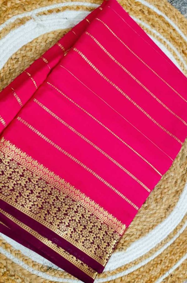 Semi misore crape sarees - Image 6