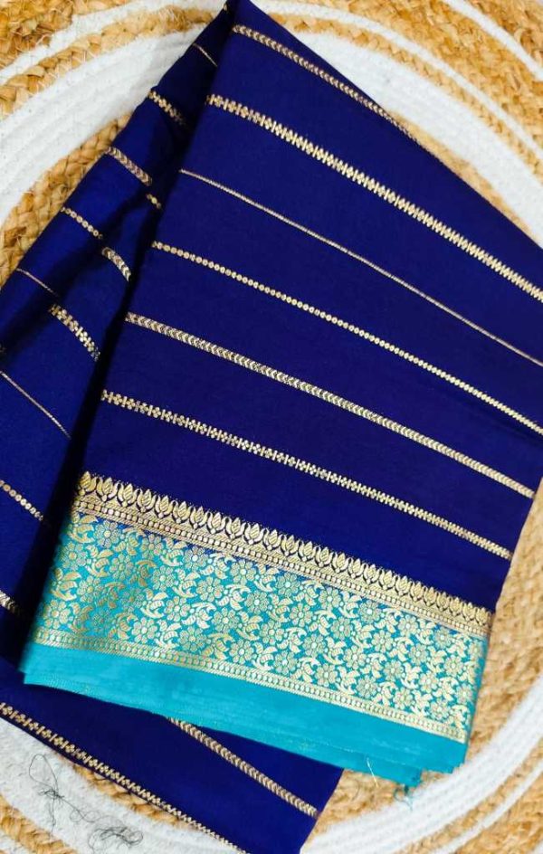 Semi misore crape sarees - Image 8