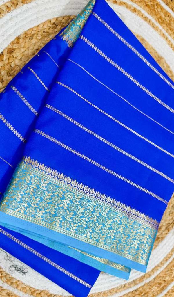 Semi misore crape sarees - Image 9
